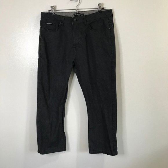 Kenneth Cole Other - Kenneth Cole New York Gray Black Pants Mens Waist Size 32 Cropped Ankle Mid Rise